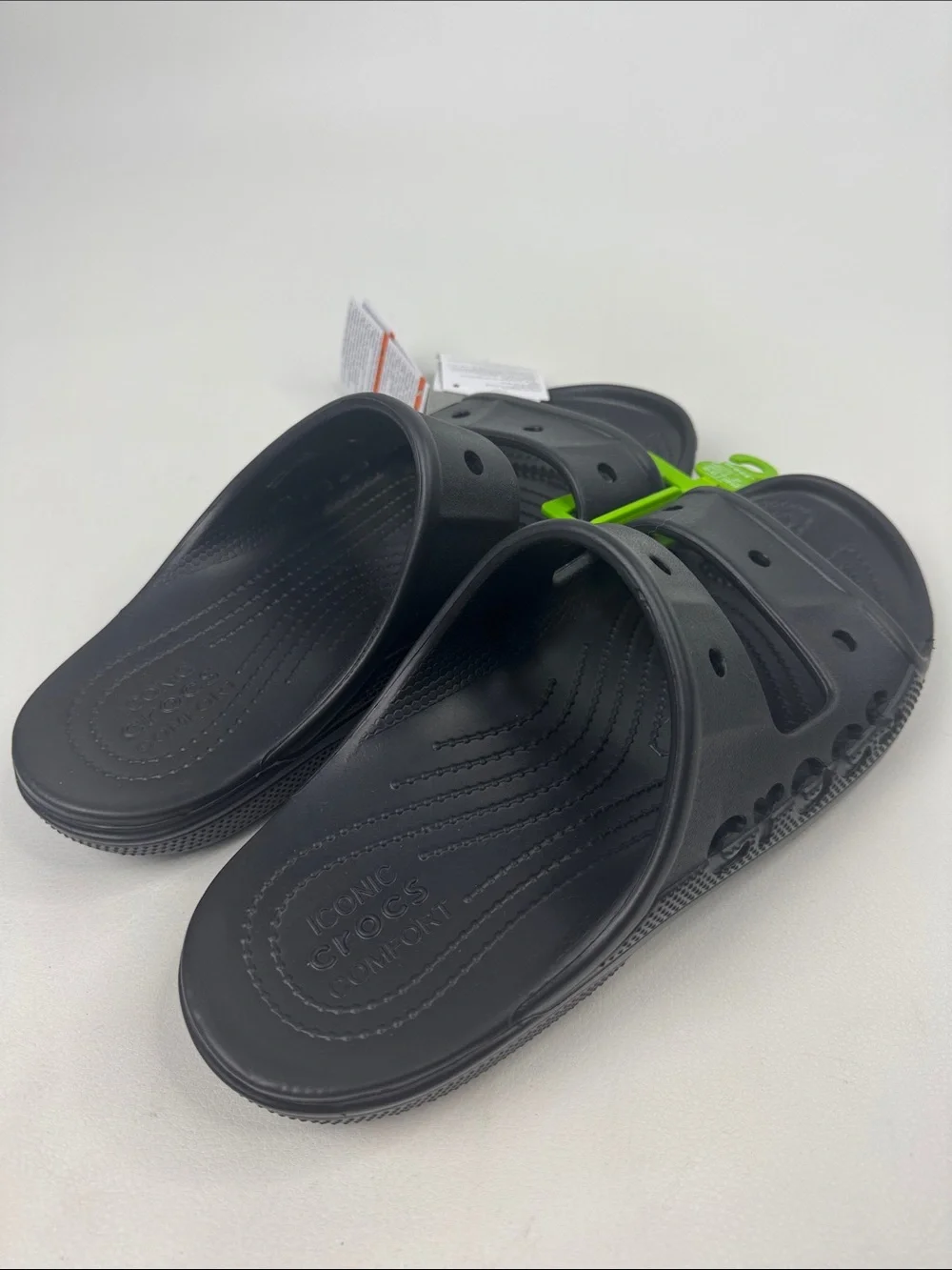 CROCS Baya UNISEX Black Slide Sandals sliders Open Toe Mens 9, Women’s 11 NEW